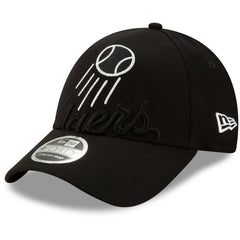 Los Angeles Dodgers Monochrome Logo Elements Stretch Snapback 9FORTY Adjustable Hat Black | New Era