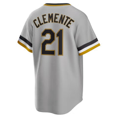 Roberto Clemente Pittsburgh Pirates Road Cooperstown Collection Player Jersey - Gray