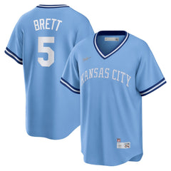 George Brett Kansas City Royals Road Cooperstown Collection Player Jersey Light Blue | Nike
