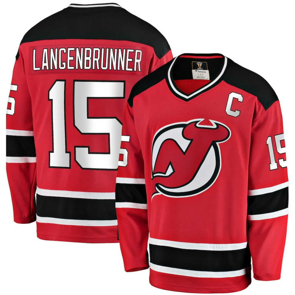 Jamie Langenbrunner New Jersey Devils Fanatics Premier Breakaway Retired Player Jersey Red