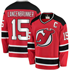 Jamie Langenbrunner New Jersey Devils Fanatics Premier Breakaway Retired Player Jersey Red