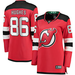 Jack Hughes New Jersey Devils Fanatics Women's Home Breakaway Jersey Red