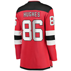 Jack Hughes New Jersey Devils Fanatics Women's Home Breakaway Jersey Red