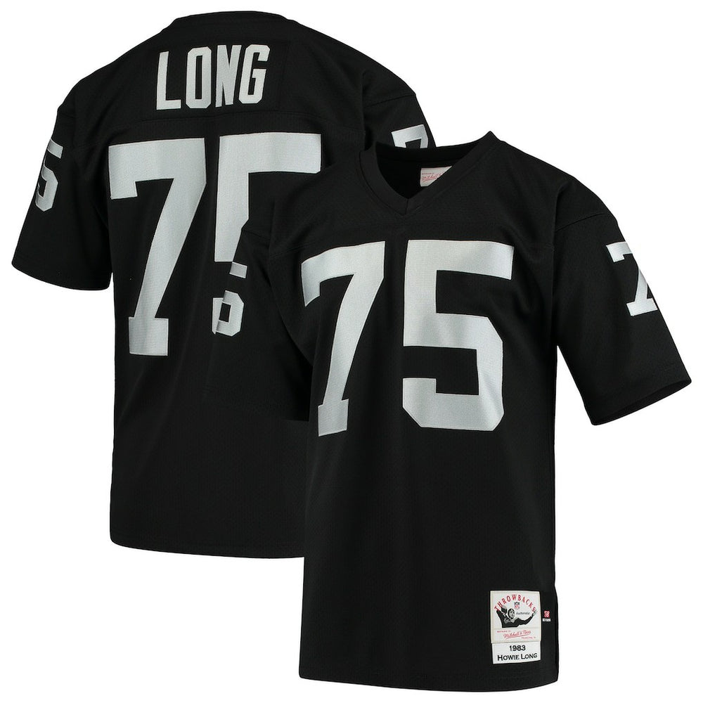 Howie Long Las Vegas Raiders 1983 Authentic Throwback Retired Player Jersey - Black sale