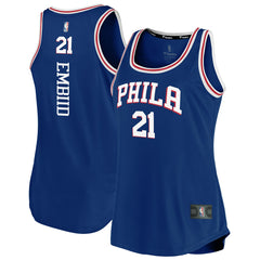 Joel Embiid Philadelphia 76ers Women's Fast Break Team Tank Jersey - Icon Edition - Royal