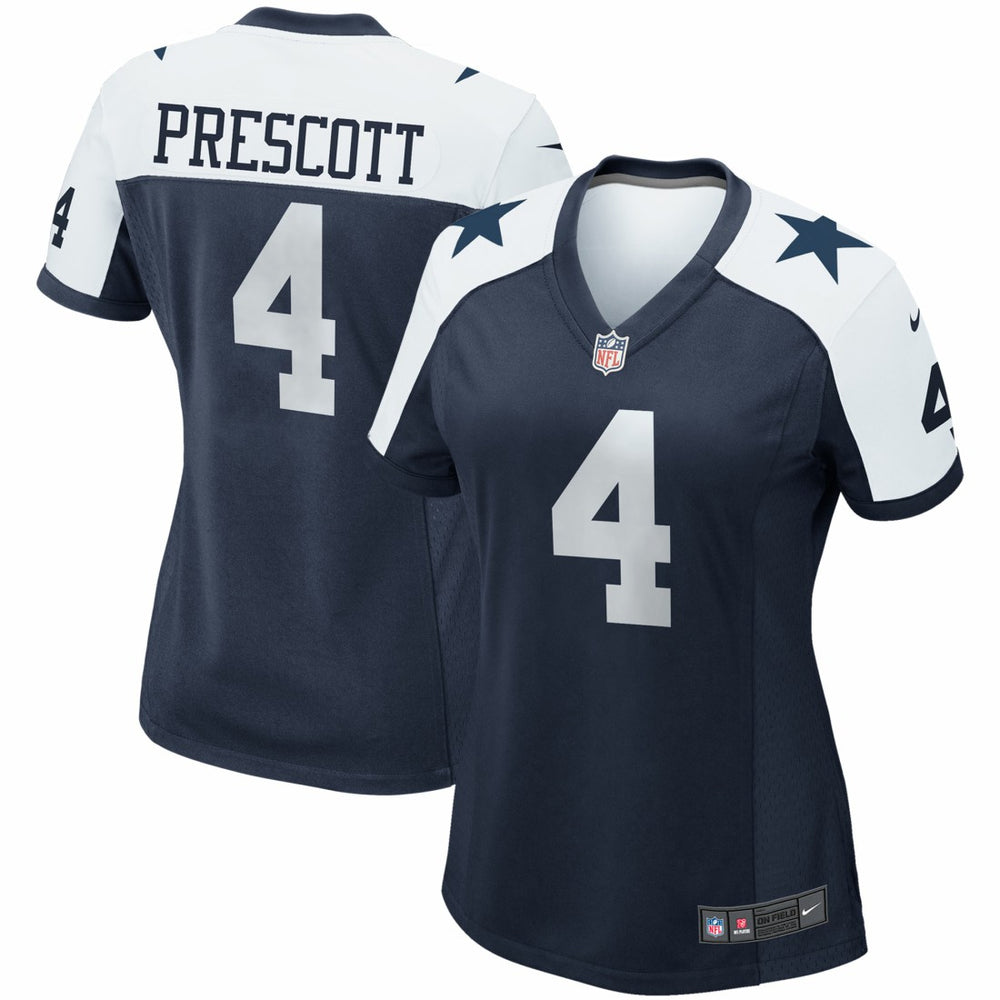 Dak Prescott Dallas Cowboys Women's Alternate Game Team Jersey - Navy