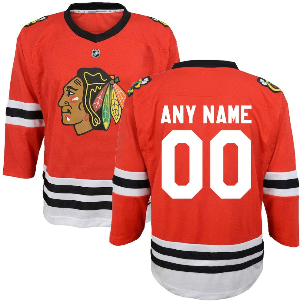 Chicago Blackhawks Youth Replica Custom Jersey Red