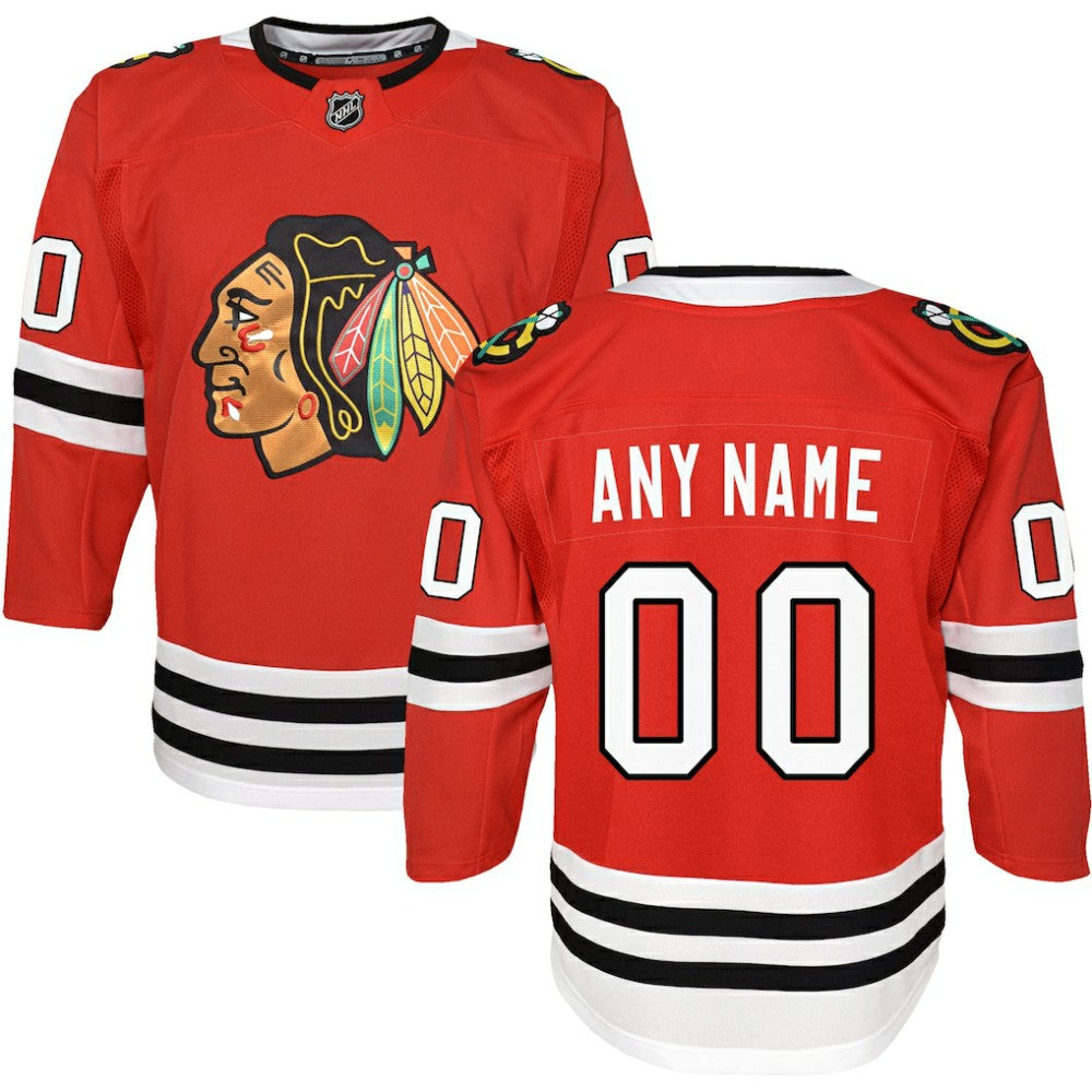 Chicago Blackhawks Youth Premier Custom Jersey Red