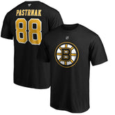 David Pastrnak Boston Bruins Fanatics Authentic Stack Player Name & Number T-Shirt Black