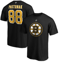 David Pastrnak Boston Bruins Fanatics Authentic Stack Player Name & Number T-Shirt Black