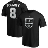 Drew Doughty Los Angeles Kings Fanatics Authentic Stack Name & Number Team T-Shirt Black