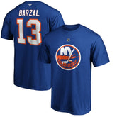 Mathew Barzal New York Islanders Fanatics Authentic Stack Player Name & Number T-Shirt Royal