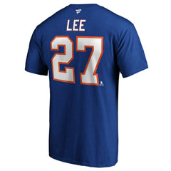 Anders Lee New York Islanders Fanatics Authentic Stack Player Name & Number T-Shirt Royal