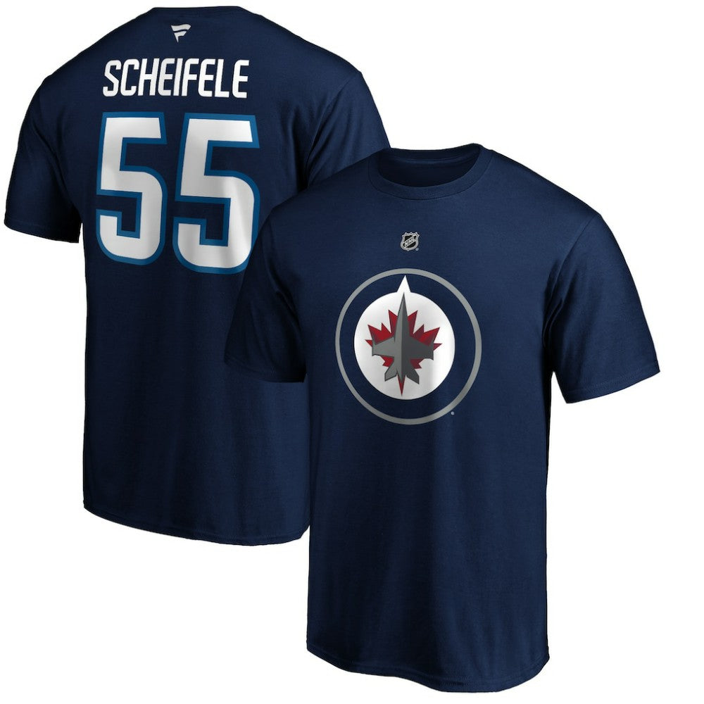Mark Scheifele Winnipeg Jets Fanatics Authentic Stack Name & Number Team T-Shirt Navy