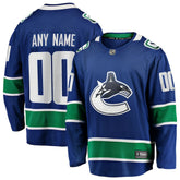 Vancouver Canucks Fanatics Home Team Breakaway Custom Jersey Blue
