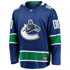 Vancouver Canucks Fanatics Home Team Breakaway Custom Jersey Blue