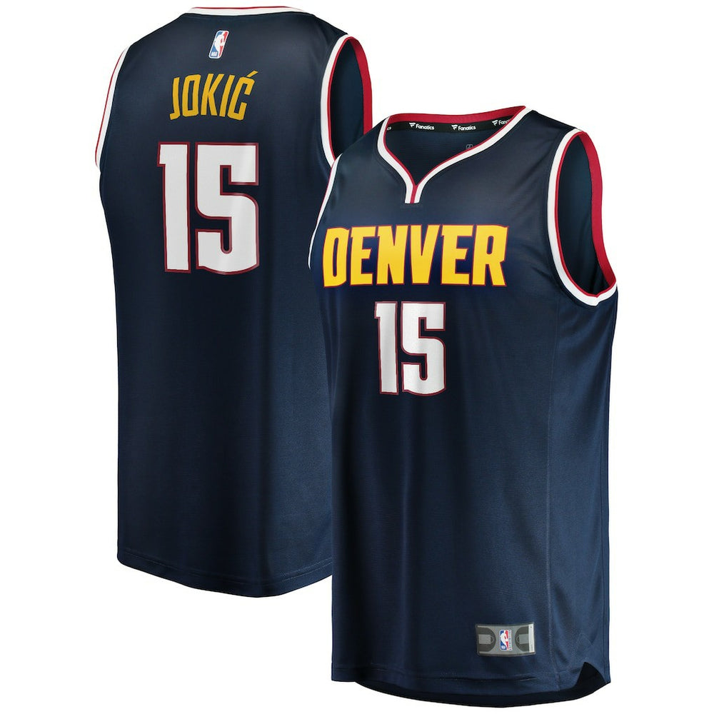 Nikola Jokic Denver Nuggets Fast Break Player Jersey sale - Icon Editi- Navy