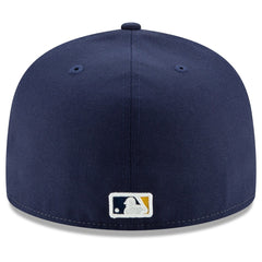 Milwaukee Brewers Alternate Authentic Collection On-Field 59FIFTY Fitted Hat Navy/Yellow | New Era