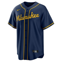 Christian Yelich Milwaukee Brewers Alternate 2 Replica Jersey - Navy