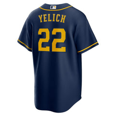 Christian Yelich Milwaukee Brewers Alternate 2 Replica Jersey - Navy