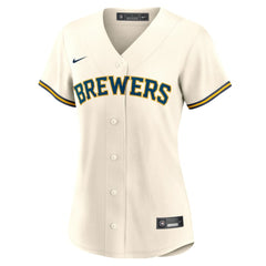 Milwaukee Brewers Women's Home Replica Team Jersey - Cream