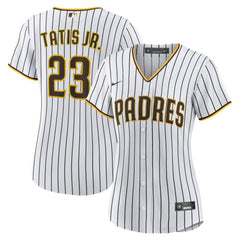 Fernando Tat¨ªs Jr. San Diego Padres Women's Home Replica Player Jersey - White/Brown