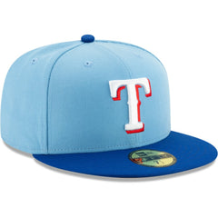 Texas Rangers On-Field Authentic Collection 59FIFTY Fitted Hat Light Blue/Royal | New Era