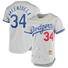 Fernando Valenzuela Los Angeles Dodgers Road 1981 Cooperstown Collection Authentic Jersey Gray | Mitchell & Ness