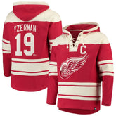 Steve Yzerman Detroit Red Wings '47 Player Lacer Pullover Hoodie Red