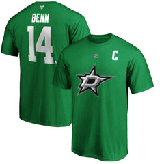 Jamie Benn Dallas Stars Fanatics Authentic Stack Player Name & Number T-Shirt Kelly Green