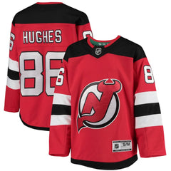Jack Hughes New Jersey Devils Youth Home Premier Player Jersey Red