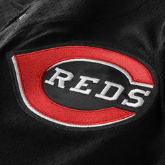 Barry Larkin Cincinnati Reds Cooperstown Collection Mesh Batting Practice Button-Up Jersey - Black