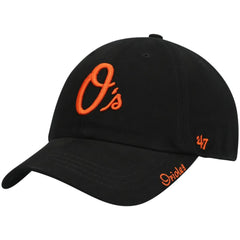 Baltimore Orioles Women's Team Miata Clean Up Adjustable Hat Black | 47 brand