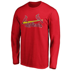 St. Louis Cardinals Official Wordmark Long Sleeve T-Shirt Red