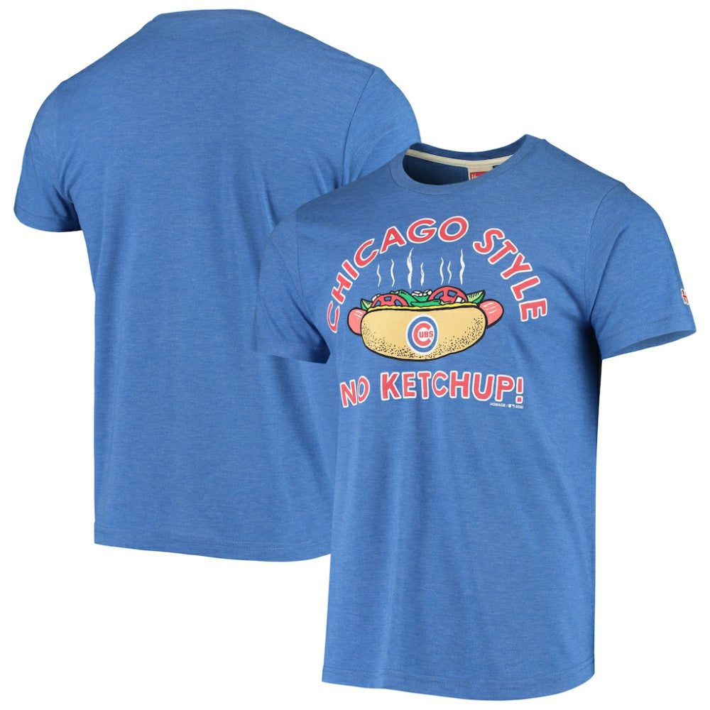 Chicago Cubs Hyperlocal Tri-Blend T-Shirt Royal