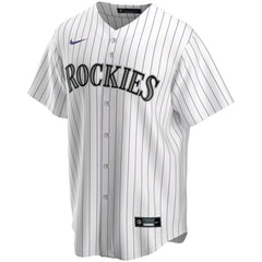 Colorado Rockies Home Replica Custom Jersey - White