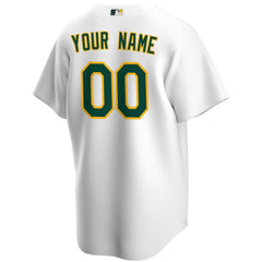 Athletics Home Replica Custom Jersey - White