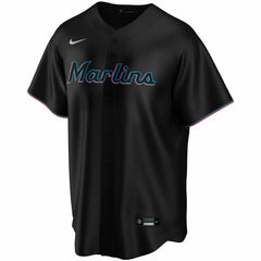 Miami Marlins Alternate Replica Custom Jersey - Black
