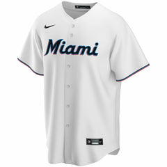 Miami Marlins Home Replica Custom Jersey - White