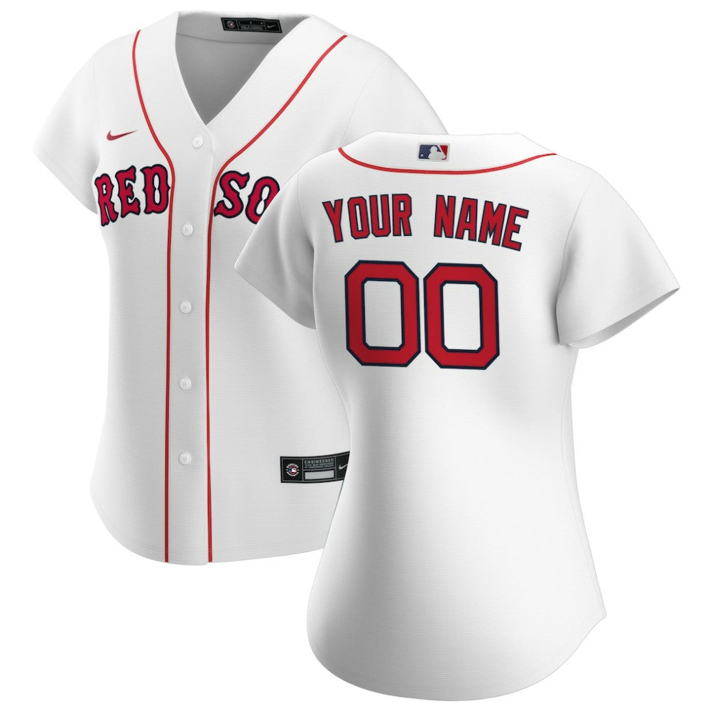 Boston Red Sox Women's Home Replica Custom Jersey - White
