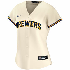 Milwaukee Brewers Women's Home Replica Custom Jersey Cream | Nike