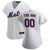 New York Mets Women's Home Replica Custom Jersey - White