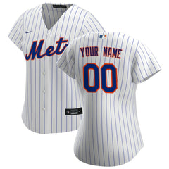 New York Mets Women's Home Replica Custom Jersey - White