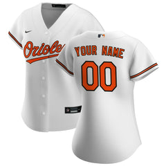 Baltimore Orioles Women's Home Replica Custom Jersey - White