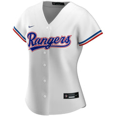 Texas Rangers Women's Home Replica Custom Jersey - White
