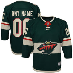 Minnesota Wild Youth Home Premier Custom Jersey Green