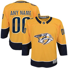Nashville Predators Youth Home Premier Custom Jersey Yellow