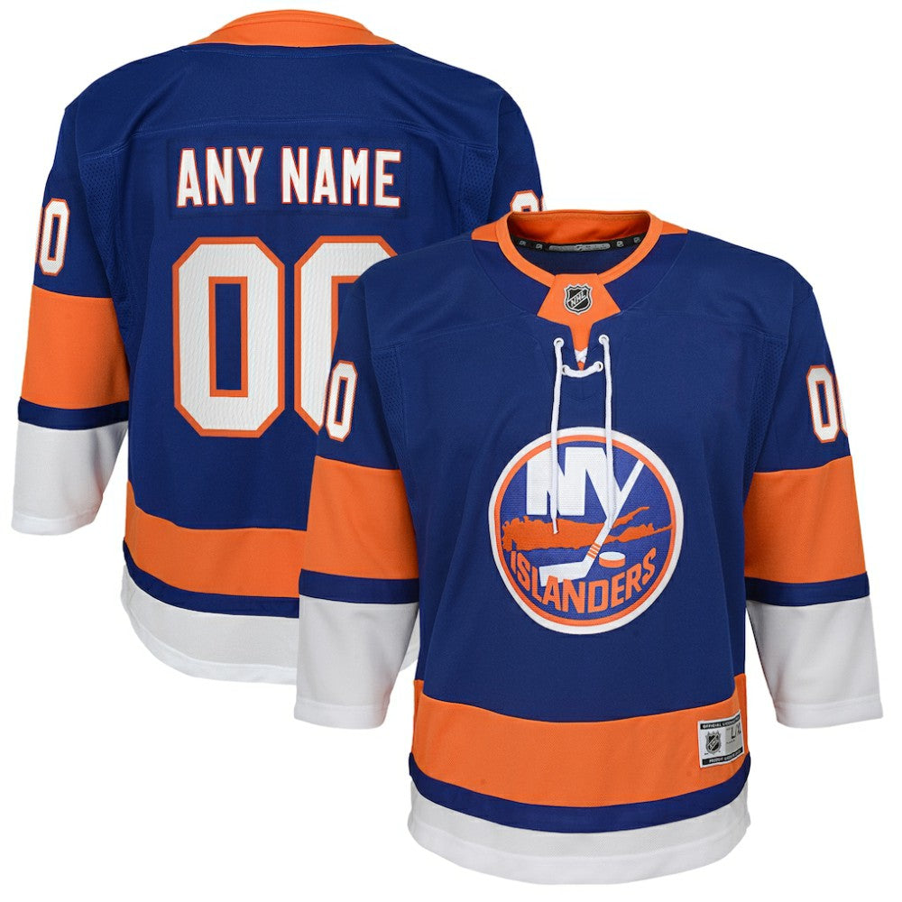 New York Islanders Youth Home Premier Custom Jersey Blue
