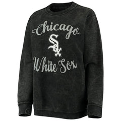 Chicago White Sox G-III 4Her by Carl Banks Women's Script Comfy Cord Pullover Sweatshirt Black