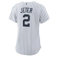 Derek Jeter New York Yankees Women's Home Replica Player Name Jersey - White/Navy